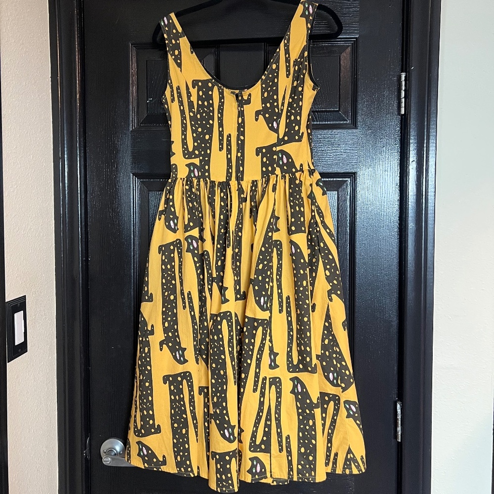 Nooworks Yellow Long Cats Misty Dress size XS - Picture 4 of 6